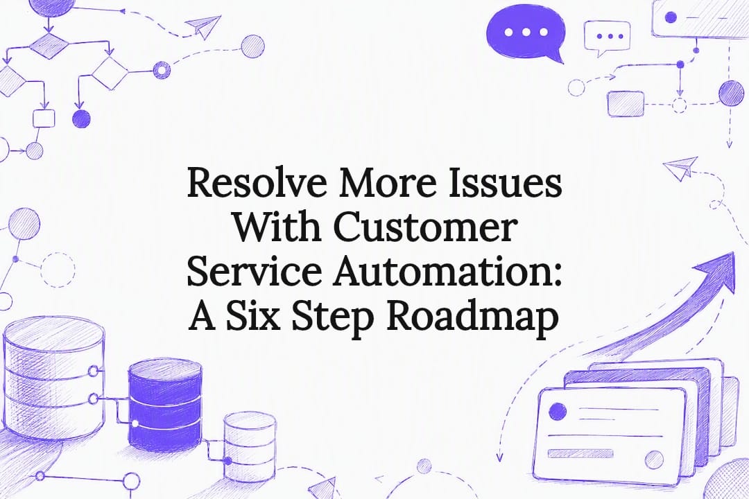 Decorative customer service automation title card