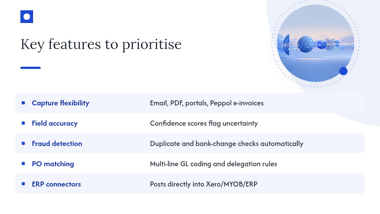 What features actually matter when choosing invoice automation software? — overview diagram