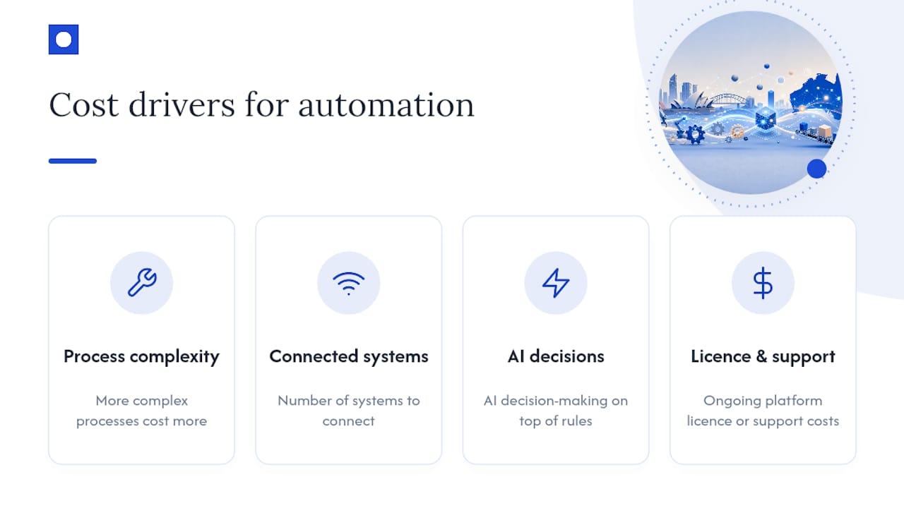 Four business automation cost drivers