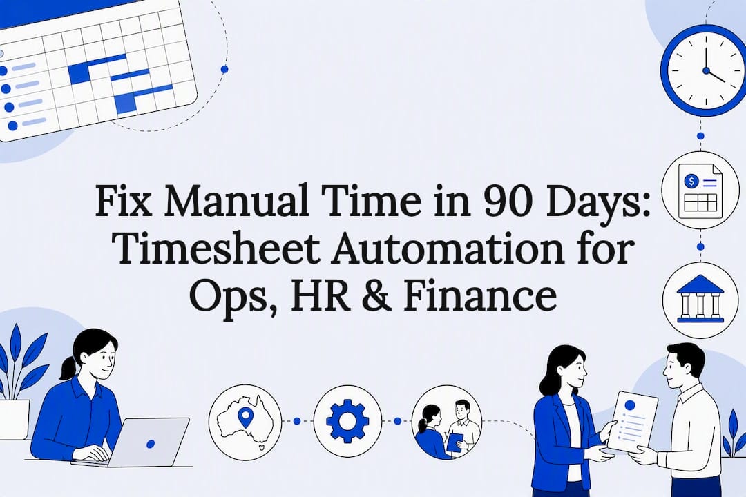 Timesheet automation title card illustration