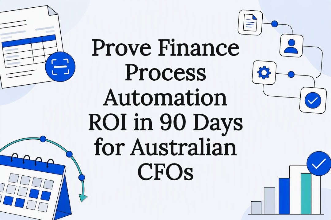 Finance automation ROI title card illustration
